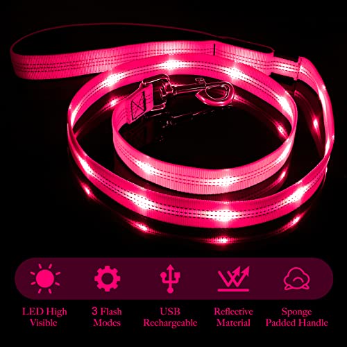LED Dog Leash (PinkⅡ)