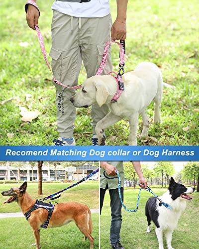 Tactical Bungee Shock Absorbing No Pull Dog Leash (Blue Camo)