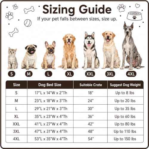 Dog Bed Medium Size (Coffee / 29"L x 21"W x 3"Th)