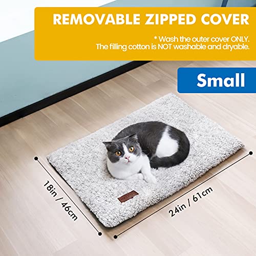Self Warming Cat Bed Self Heating Cat Dog Mat Pet Pad Extra Warm (24.0"L x 18.0"W x 1.0"Th / A-Light Gray)