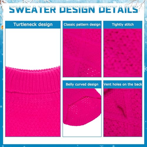 Turtleneck Dog Sweater (Small / Fushcia)