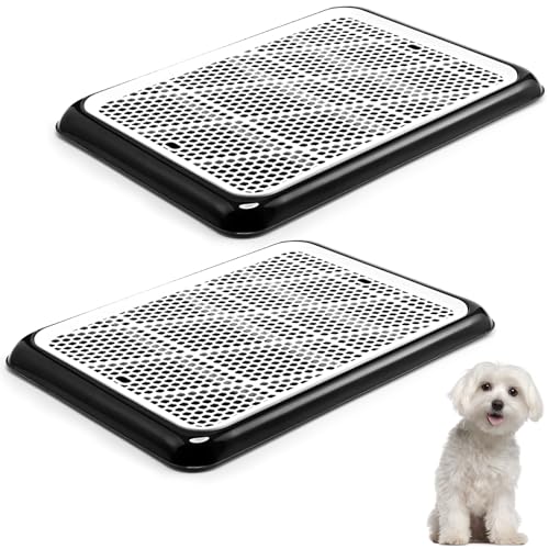 2 Pcs Dog Pee Pad Holder Potty Tray Portable Dog Litter Box Toilet Training for Small Medium Large Pet Puppy Indoor Outdoor