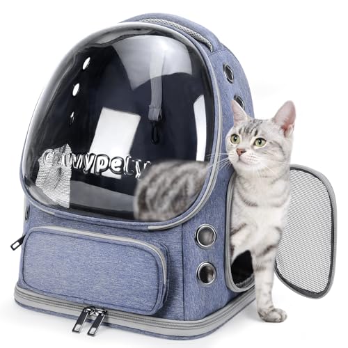 Cat Backpack Carrier Large Space Bubble Backpack up to 12lbs Blue (Blue)