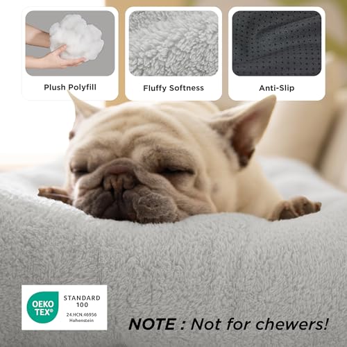 Washable Dog Crate Beds Large Sized Dog (35"L x 23"W x 3"Th (L-Crate) / Gray)