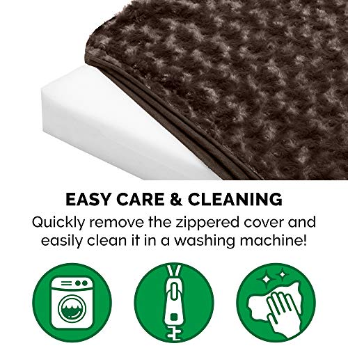 Orthopedic Dog Bed for Large Dogs w (Jumbo Plus / Minky Chocolate)