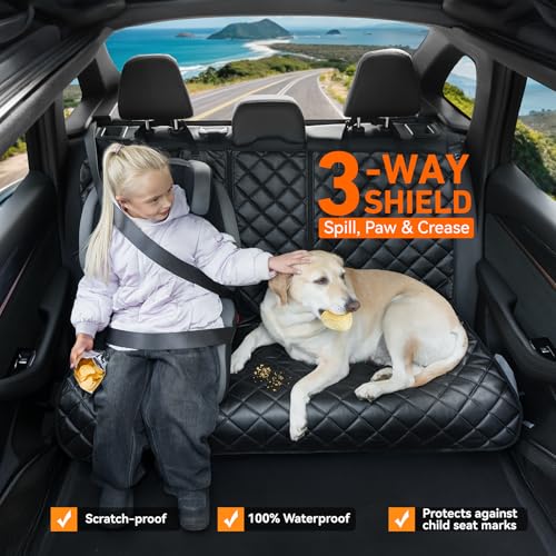 Dog Car Seat Cover for Back Seat (Black / Standard Back Seat Cover)