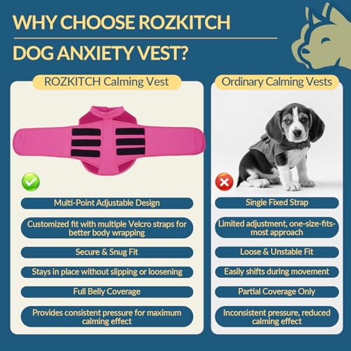 Dog Wrap for Anxiety (Rose-Red / L(Chest:25.2"-30.7"))