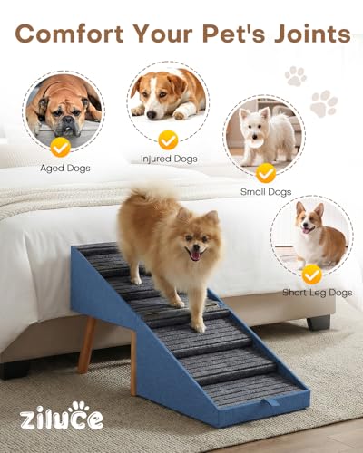 Dog Ramp for Bed & Couch (21.06" H-Blue)