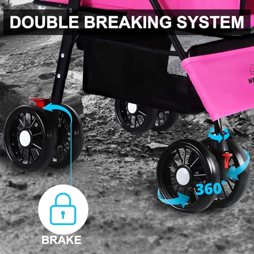 3 in 1 Pet Dog Stroller for Small Medium Dogs 10 (Pink)