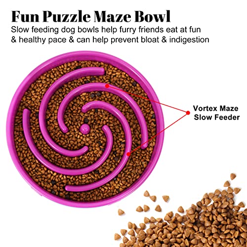 Slow Feeder Large Dog Bowl (Large / G-purple)