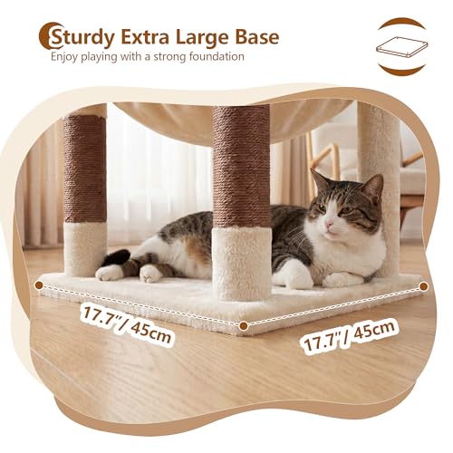 53.1" Corner Cat Tree for Large Cats (53 inch / Beige)