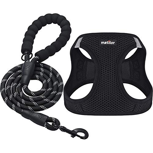 Dog Harness Step (Black / Large (Chest 17''-20'', Weight 14-19 lb))