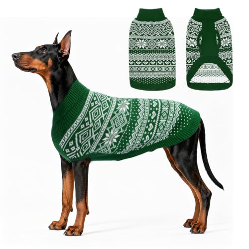 Dog Sweater Argyle (X-Large / Green)