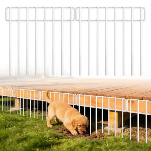 42.5FT White Garden Fence Animal Barrier (White | 42.5 ft(L) X 13 in(H) ,30 pack / White)