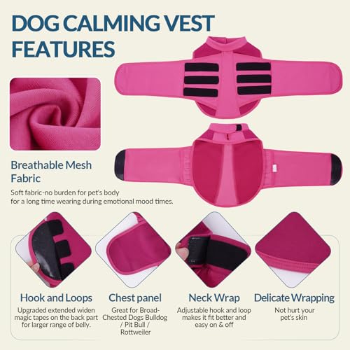 Dog Wrap for Anxiety (Rose-Red / L(Chest:25.2"-30.7"))