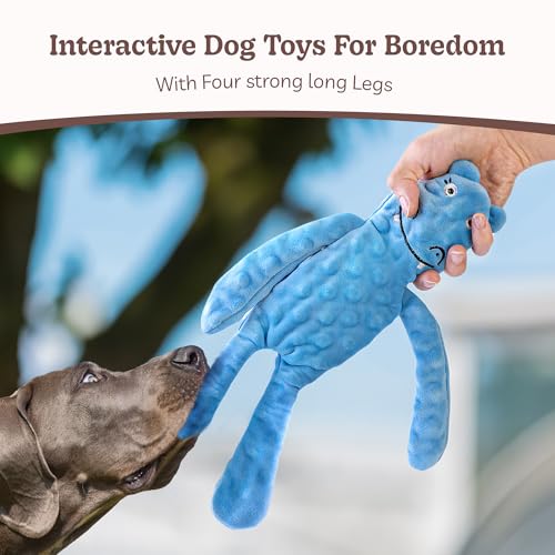 No Stuffing Dog Toys Squeaky for Large Dogs (For Small Breed / 1 Pack - Hippo)