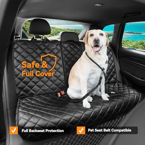 Dog Car Seat Cover for Back Seat (Black / Standard Back Seat Cover)