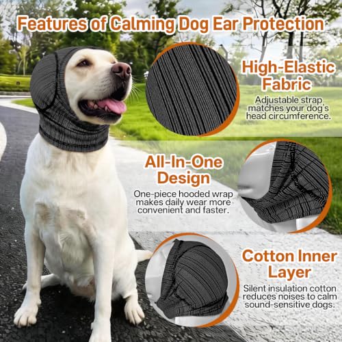 Dog Ear Muffs Noise Protection (Grey / X-Large)