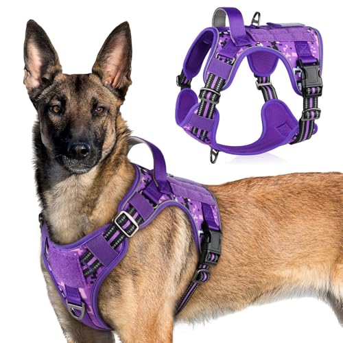 Tactical Dog Harness for X (Purple Camo / X-Large)