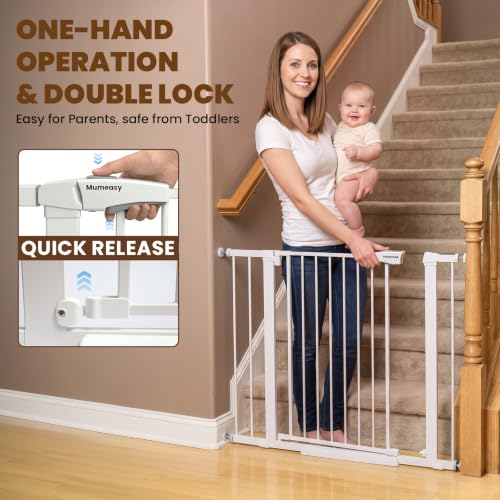 36" Extra Tall Dog Gate (White / 29.7-40"W x 36"H)