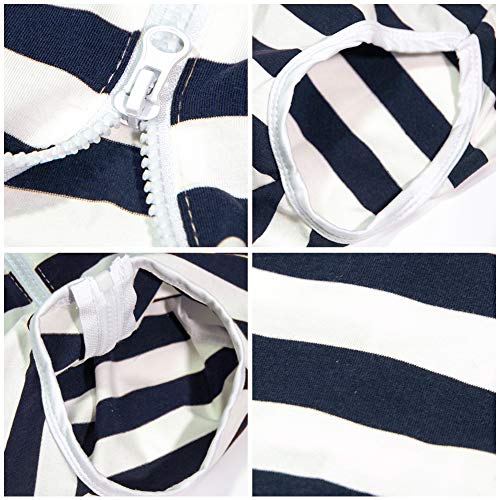 Dog’s Recovery Suit Post Surgery Shirt for Female Male Dog (xl / navy white stripe)