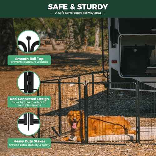 Rollick Dog Playpen with Storage Bags (Black / 45"H)