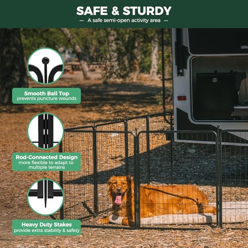 Rollick Dog Playpen (Black / 50"H)