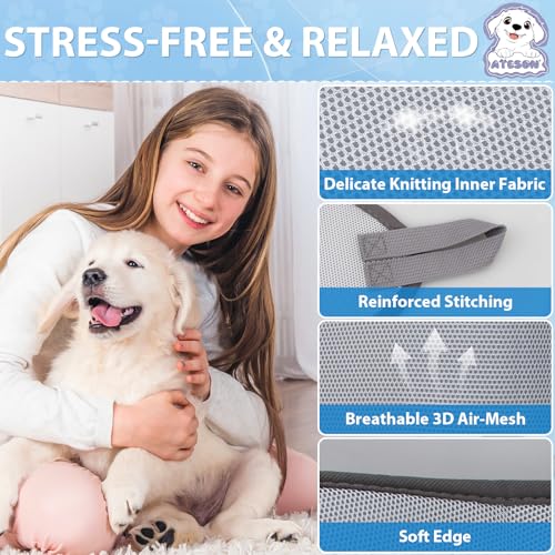 Pet Grooming Hammock Harness for Medium (L for Large Dogs 60LB / Gray)