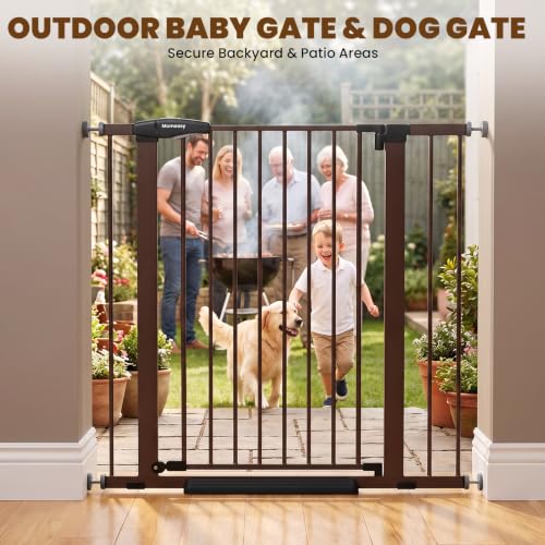 36" High Extra Tall Dog Gate (Brown / 29.7-40"W x 36"H)