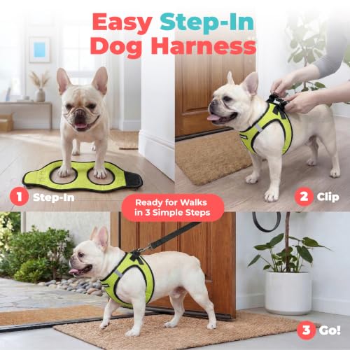 Voyager Step in Air Dog Vest Harness (Lime Green/Black Trim / XS (Chest: 13 - 14.5"))