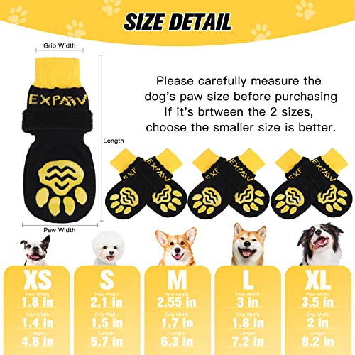 6PCS Anti Slip Dog Socks to Prevent Licking Paws (Small (6 Count) / Yellow)