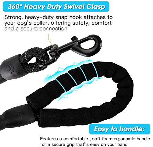 Nylon Traffic Leash with Padded Handle (Rope-Orange)