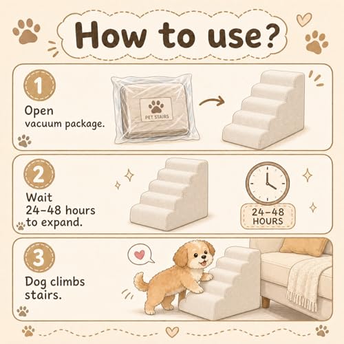 Dog Ramp for Bed (White)