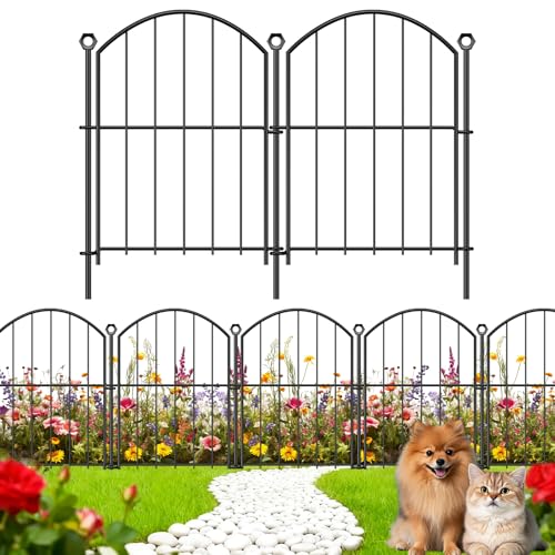 Decorative Garden Fence (Black / 17 in(H))
