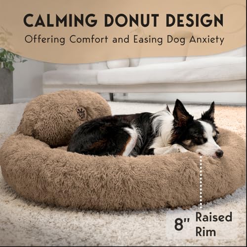 Large Dog Bed (Beige / Large - 36”L x 36”W x 8”Th)