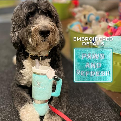 Snuggly Cup Plush Dog Toy Tumbler Parody Stuffed Chew Toy (Snuggly Cup (Teal))