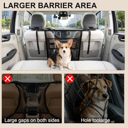 Dog Car Barrier with Metal Hooks