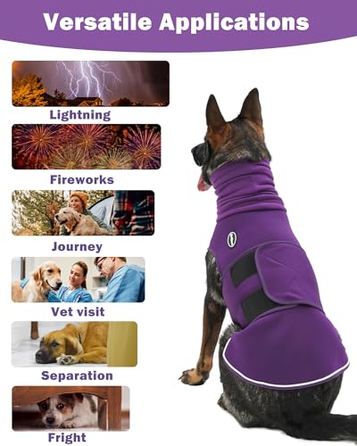 Dog Anxiety Vest with Hood (X-Small / Purple)