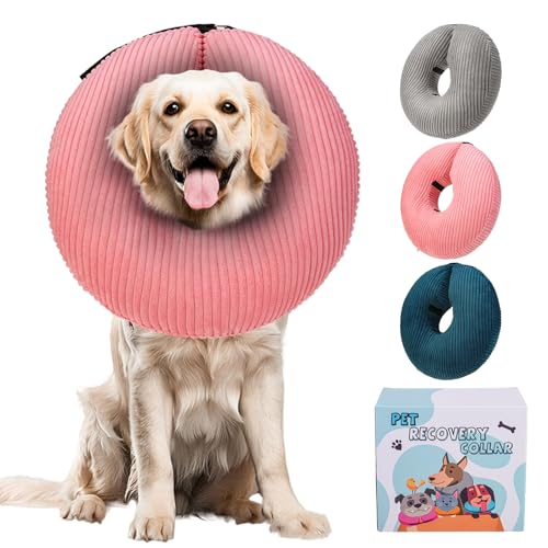 Inflatable Dog Cone Collar (Pink / L(Neck: 16"-18" | Diameter: 19.4"))