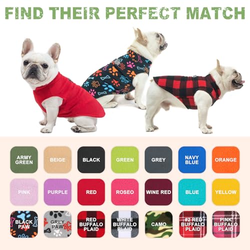 Dog Fleece Vest Sweater Winter Jacket for Small Medium Dogs (Small / RED)