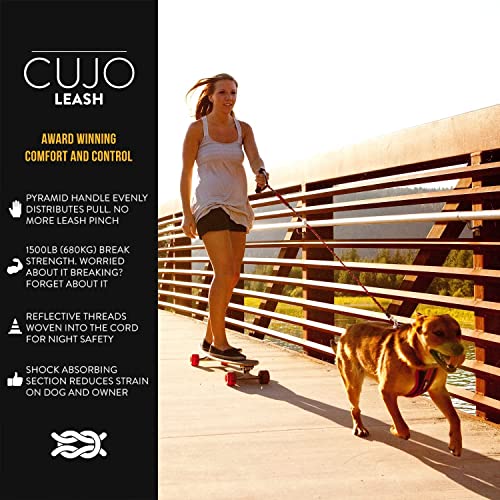 Cujo Short Shock Absorbing Bungee Dog Leash (25-Inch / Black)