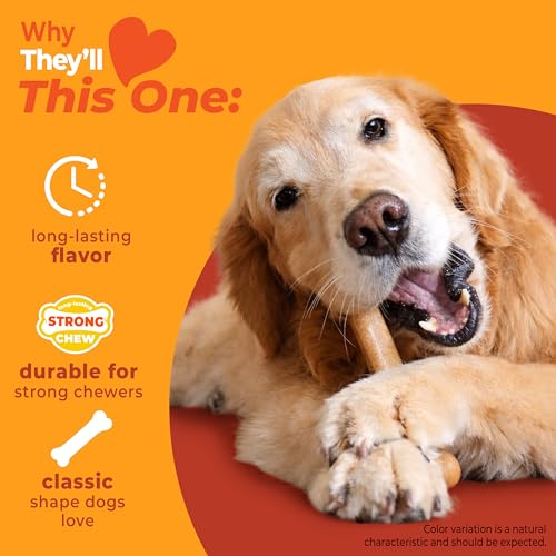 Strong Chew Original Bone Dog Toy Made with Real Chicken (Original Bone / Large)