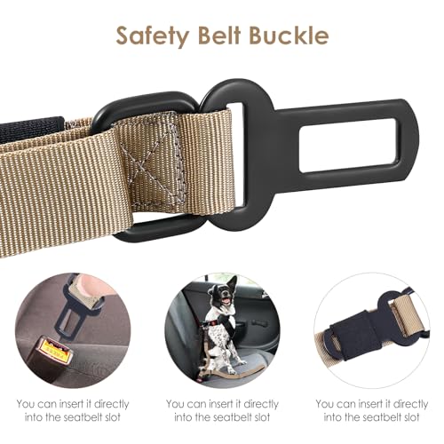 Tactical Bungee Shock Absorbing No Pull Strong Dog Leash (Khaki)
