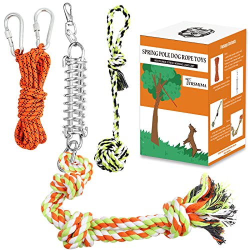 TRSMIMA Spring Pole Rope Toys (Orange)