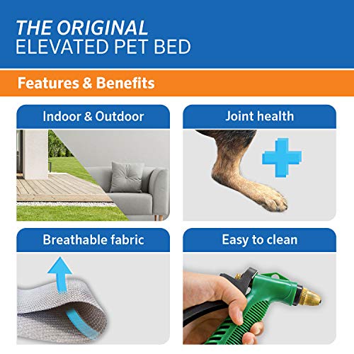 Gale Pacific Coolaroo The Original Cooling Elevated Dog Bed (Large Dog Bed / Brunswick Green)