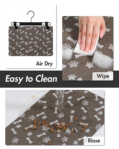 Absorbent Pet Feeding Mat (MP-BROWN / 17"x34")