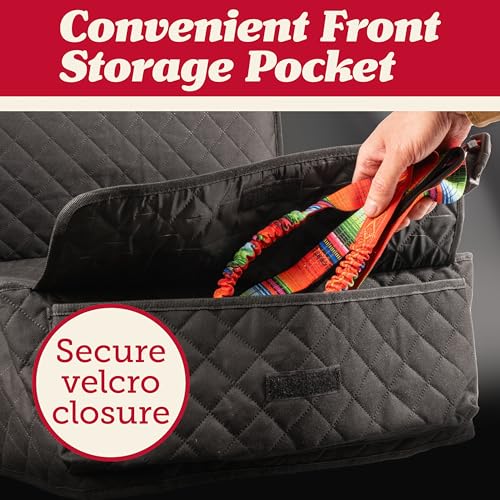 Dog Car Seat Cover for Front Seat (- Single Seat - Black)