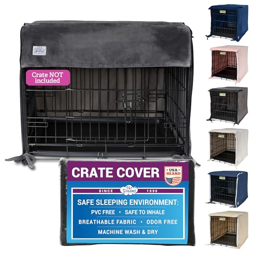 Dog Crate Cover (Graphite Grey / 36.0"L x 23.0"W x 25.0"H)