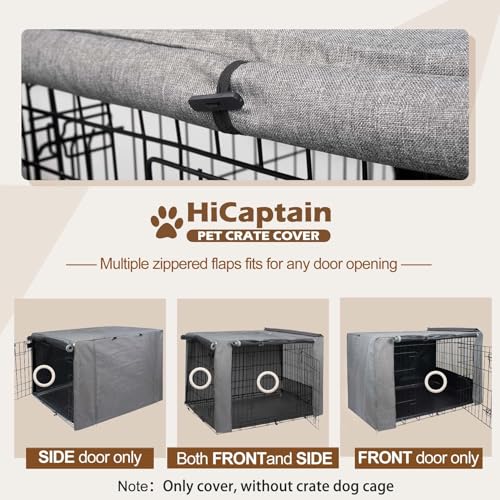 36 Inch Dog Crate Cover with Mesh (36.0"L x 23.0"W x 25.0"H / Grey)
