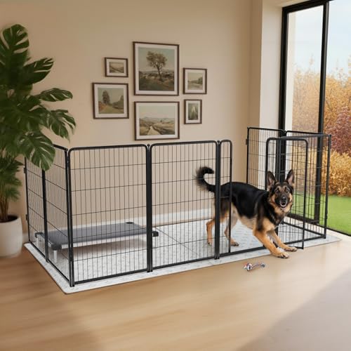 Homeplus Indoor Dog Playpen with Fence (Black / 45"H)